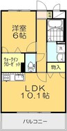 Ａｍｂｉｔｉｏｎ 1LDKの間取り