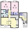 メゾン　オーブＡ 2LDKの間取り