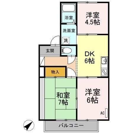 間取り図 プチパール１０２