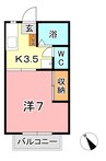 メゾンエポック　Ｂ 1Kの間取り