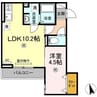 ベイ　ブランシェ老松 1LDKの間取り