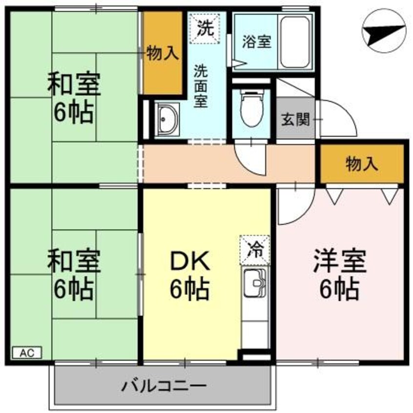 間取図 サリネージュ山手　Ｅ棟