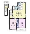 リュミエール 2LDKの間取り