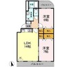 アステール 2LDKの間取り