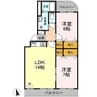 アステール 2LDKの間取り