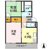 プレジール板谷 2Kの間取り