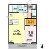 アルカンシェルＳａｙａ Ⅱ 1LDKの間取り