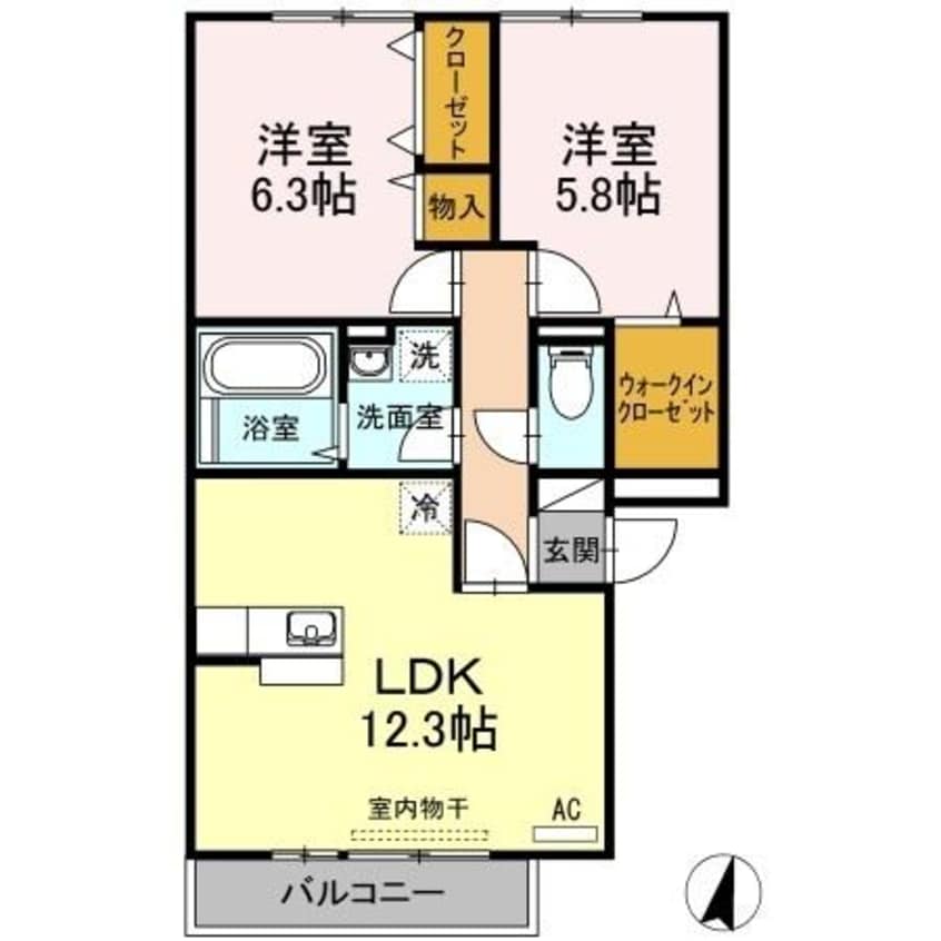 間取図 パストラル　浜町
