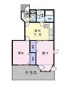 メゾンドソレイユ　Ａ 2DKの間取り