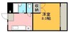 サンジェルマンI 1Kの間取り