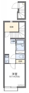 レオネクストプレステージ池田 1Kの間取り