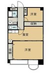山陽本線（中国）/中庄駅 徒歩4分 3階 築38年 2DKの間取り