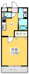 マリベール羽島 1Kの間取り