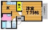 ブリスⅡ 1Kの間取り