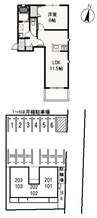 白林 1LDKの間取り