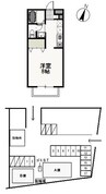 ベール花尻B棟 1Kの間取り