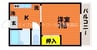 メゾンミヤモト 1Kの間取り
