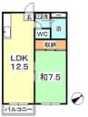 アパートメント新宅　B 1LDKの間取り