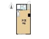 サンハイツ二子 1Rの間取り