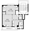 ビレッジハウス児島第二3号棟 2Kの間取り