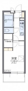 レオパレスレクエルド大町Ⅲ 1Kの間取り