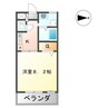 L・ボンジュール 1Kの間取り
