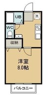 ビーライン中庄A 1Kの間取り
