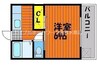リトルハイム花尻５７号館 1Kの間取り