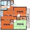 山陽本線（中国）/庭瀬駅 徒歩12分 2階 築29年 3DKの間取り