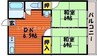 シティハイムあかね B棟 2DKの間取り