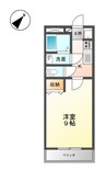 エポックハシマⅠ 1Kの間取り