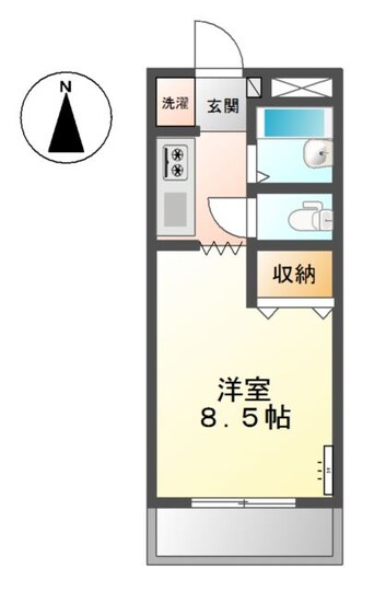間取図 山陽本線（中国）/庭瀬駅 徒歩17分 1階 築28年
