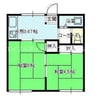 コーポ中山 2Kの間取り