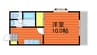 MORE壱番館 1Kの間取り