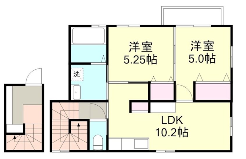 間取図 フォルティス四十瀬Ⅱ