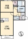 セナール　ド　ソル 1LDKの間取り