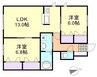 パルテフォルミオ 2LDKの間取り