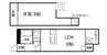 アルファムーンリョーツー 1LDKの間取り