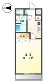 ヴィア　イン　シンタク 1Kの間取り