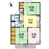 セジュール明石　B棟 3DKの間取り