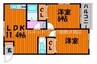 西山コンドミニアム 2LDKの間取り