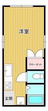 たなかハイツI 1Rの間取り