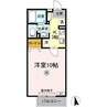 秋桜　Ａ棟 1Kの間取り