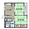 コーポ則武　A棟 2DKの間取り