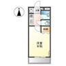 メゾンモンパルナス 1Kの間取り