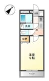 エポックハシマⅠ 1Kの間取り