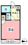 山陽本線（中国）/中庄駅 徒歩2分 1階 築32年 1Kの間取り