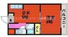 吉備線<桃太郎線>/東総社駅 徒歩12分 3階 築35年 1DKの間取り