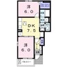 プラシードＡ 2DKの間取り