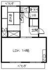 フジノマンション 1LDKの間取り